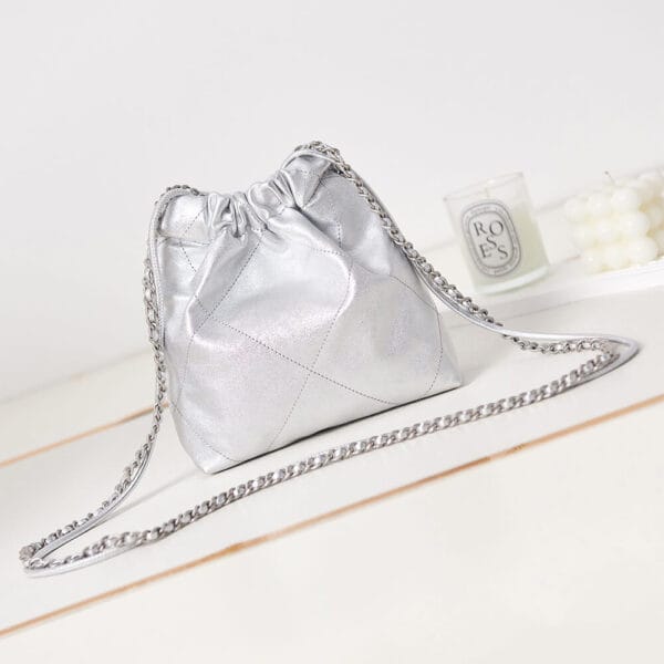 CHANEL 22 MINI HANDBAG Lake Blue - Image 5
