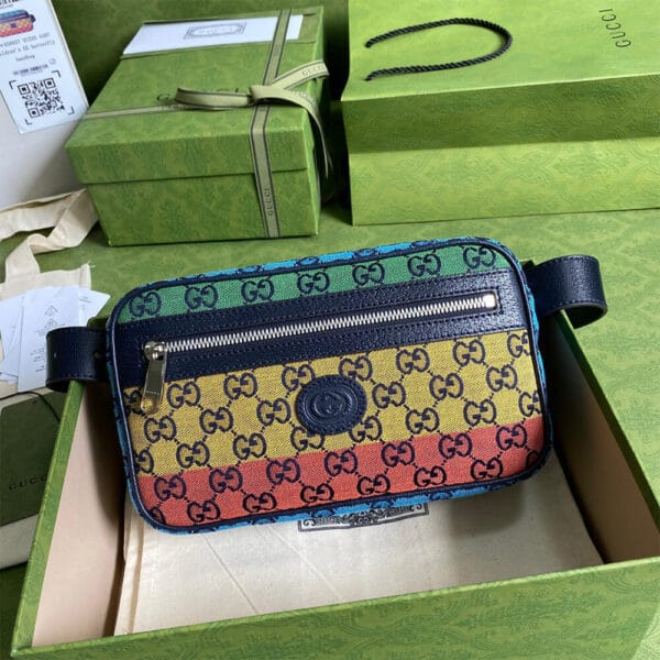GG Multicolour belt bag Dark Olive - Image 2
