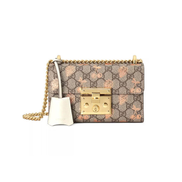 Padlock small berry shoulder bag Beige