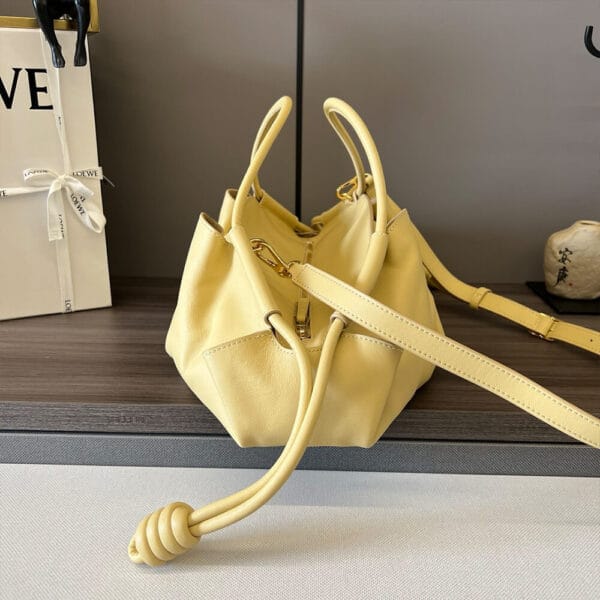 Loewe Small Paseo bag in shiny nappa calfskin(high-end grade) Lake Blue - Image 3