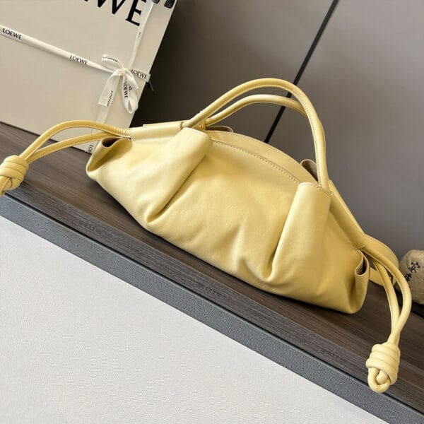 Loewe Small Paseo bag in shiny nappa calfskin(high-end grade) Lake Blue - Image 4