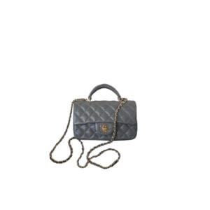 CHANEL Mini Classic Handbag With Top Handle black