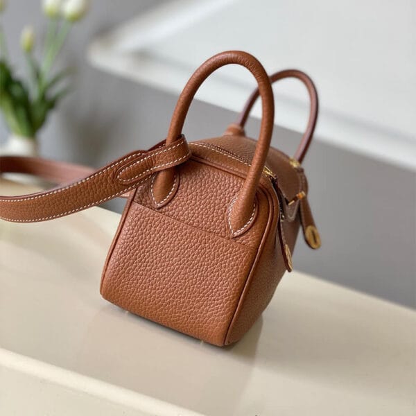 Hermes Lindy Mini Bag Khaki - Image 3
