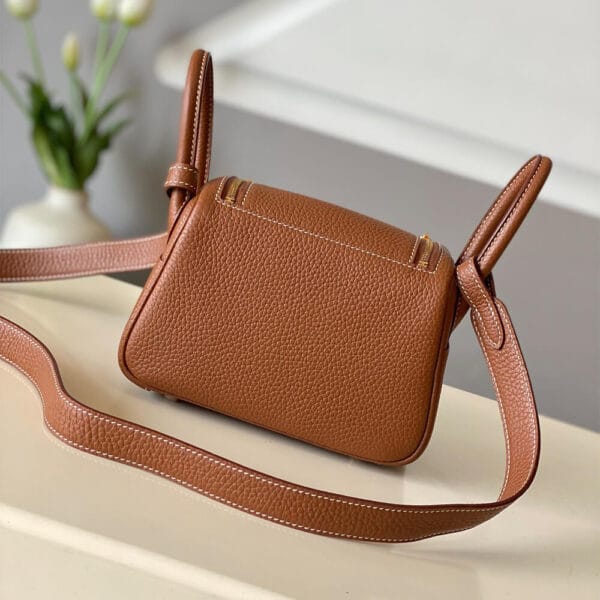 Hermes Lindy Mini Bag Khaki - Image 4