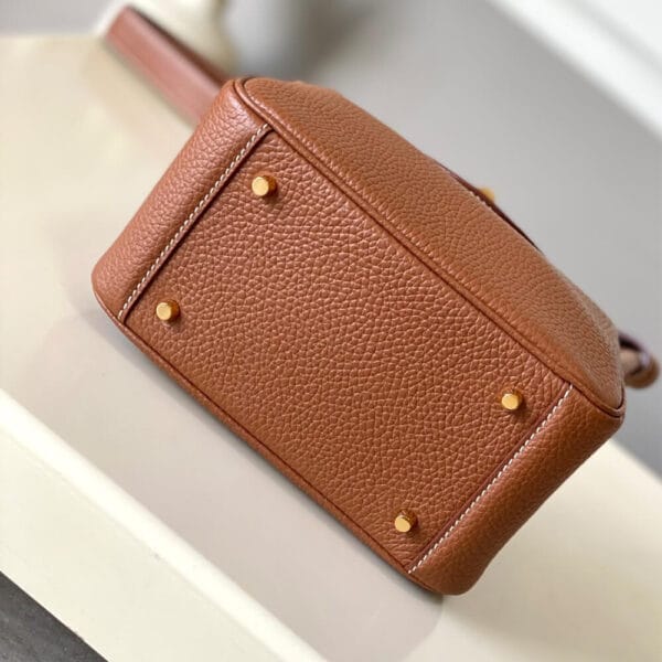 Hermes Lindy Mini Bag Khaki - Image 5