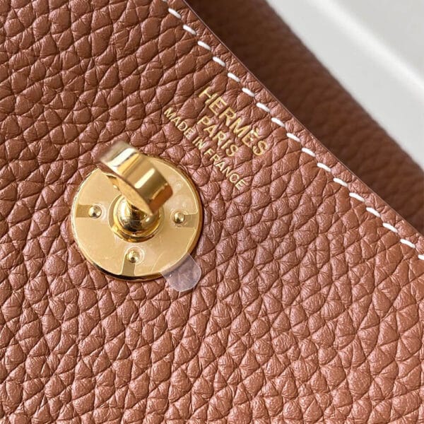 Hermes Lindy Mini Bag Khaki - Image 7