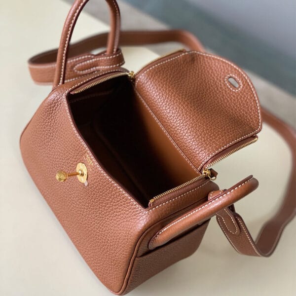 Hermes Lindy Mini Bag Khaki - Image 8