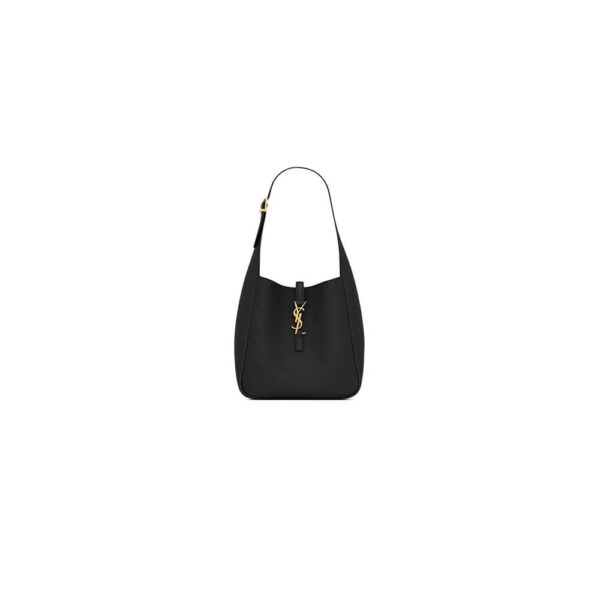 YSL LE 5 À 7 supple SMALL IN GRAINED LEATHER black