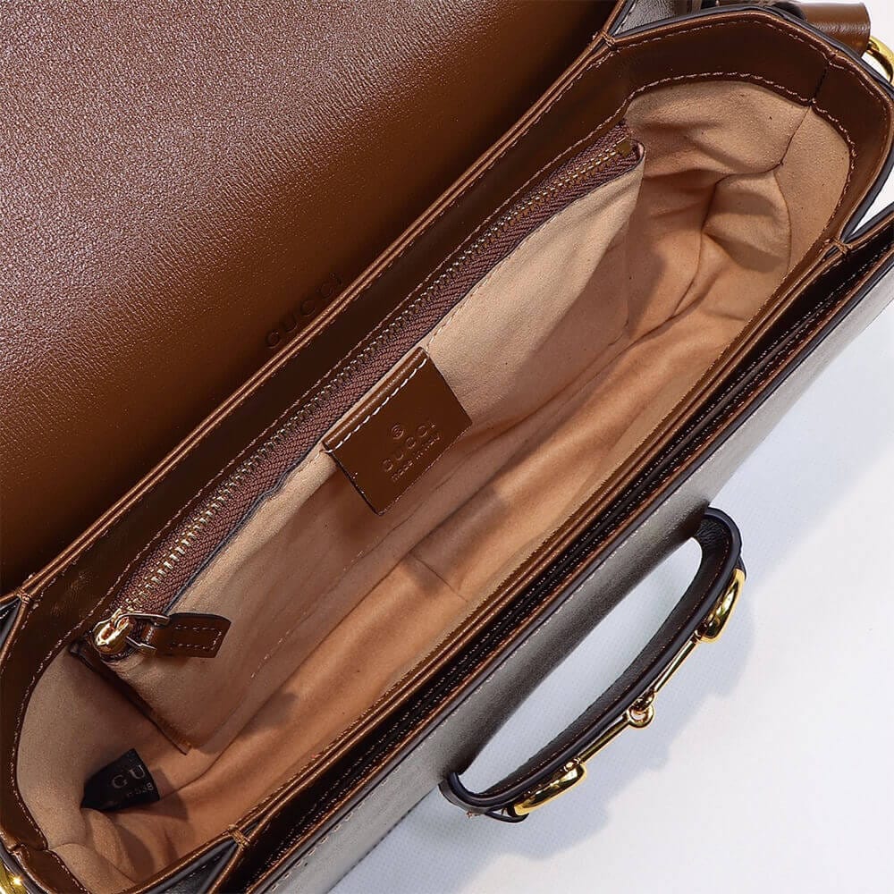 GUCCI HORSEBIT 1955 SHOULDER BAG Khaki - Image 8