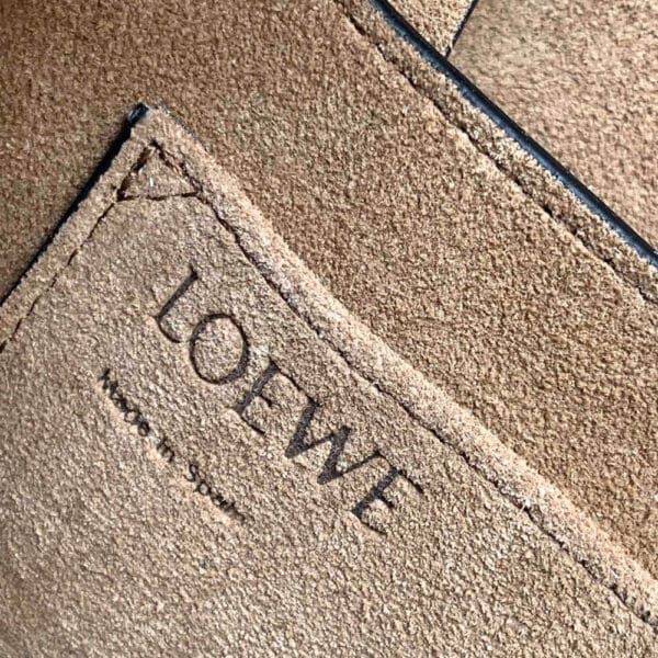 Loewe Small Gate bag in soft calfskin and jacquard Green - Image 7