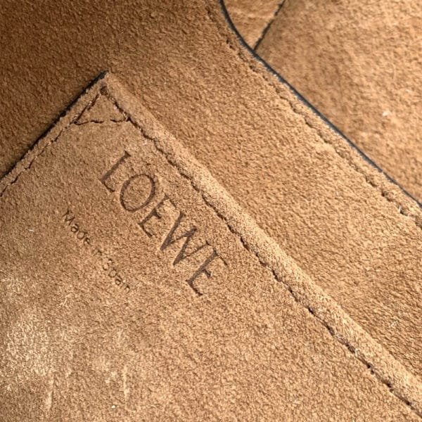 Loewe Small Gate bag in soft calfskin and jacquard Khaki - Image 7