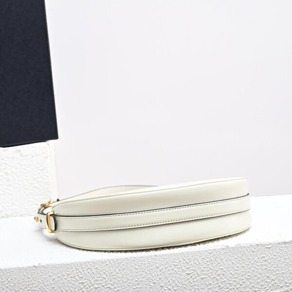 Prada Arqué small leather shoulder bag Beige - Image 5