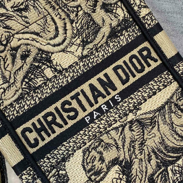 Mini Vertical Dior Book Tote black - Image 5
