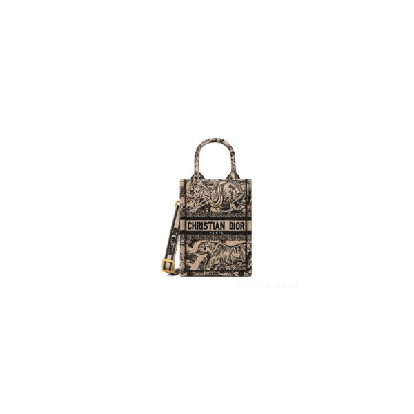 Mini Vertical Dior Book Tote black