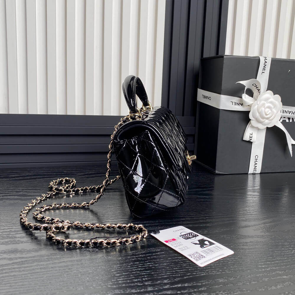 CHANEL Mini Classic Handbag With Top Handle black - Image 3