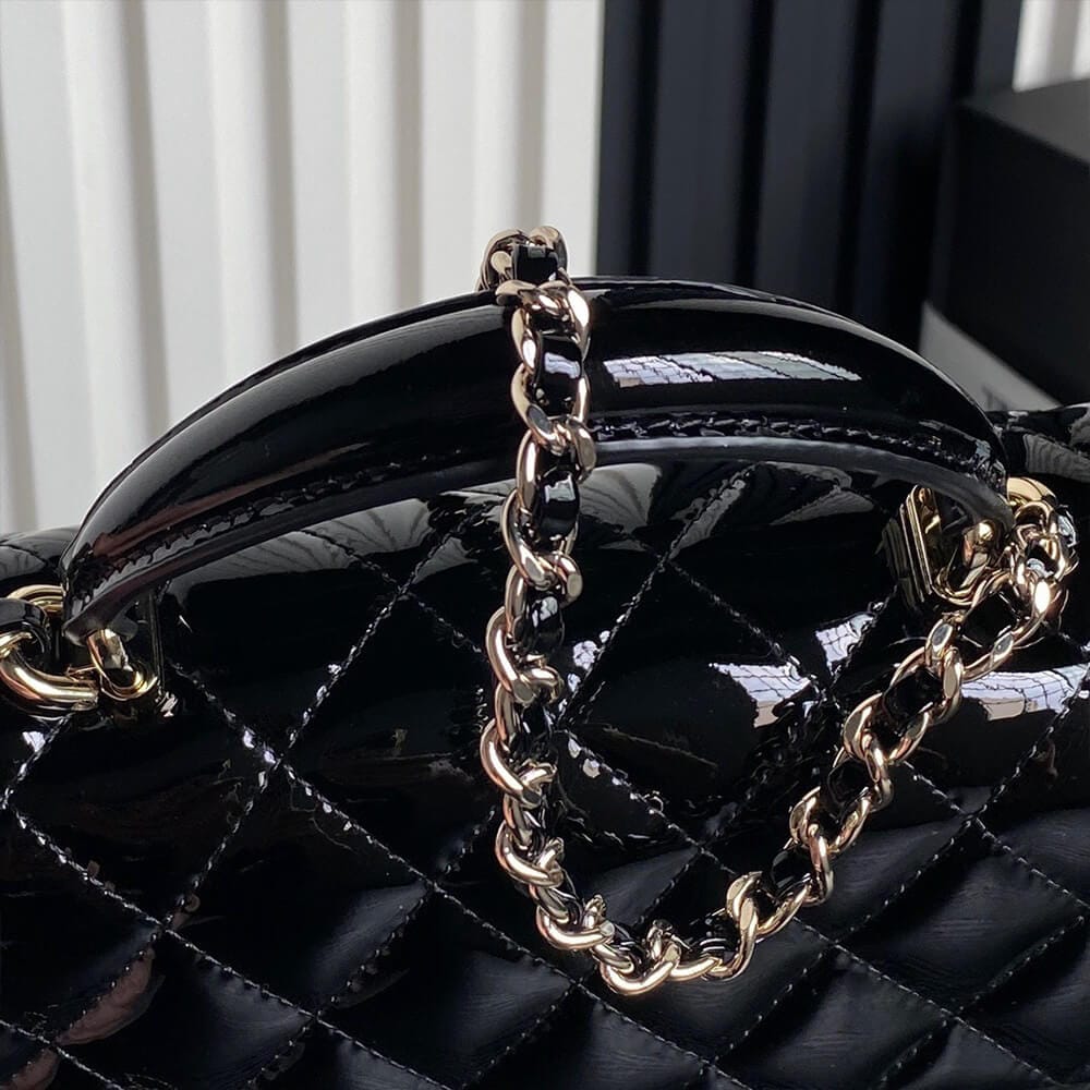 CHANEL Mini Classic Handbag With Top Handle black - Image 7