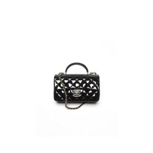 CHANEL Mini Classic Handbag With Top Handle black