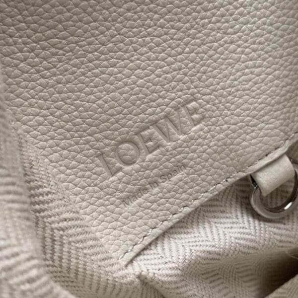 Loewe Small Hammock bag in soft grained calfskin Beige - Image 7
