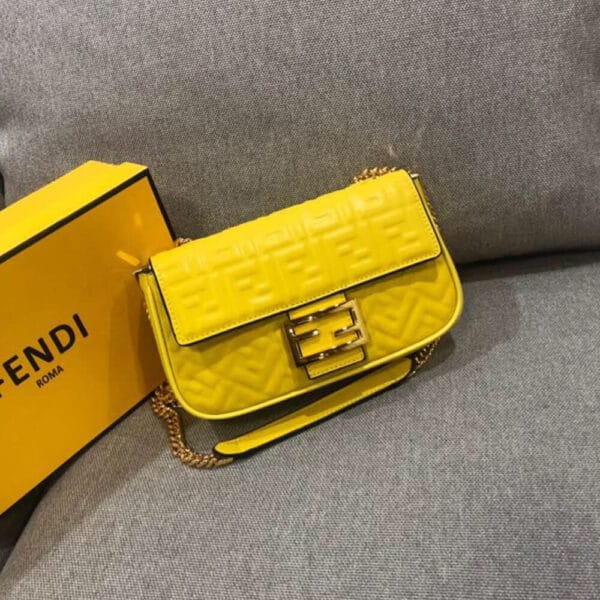 Fendi Baguette Chain Midi Yellow - Image 2