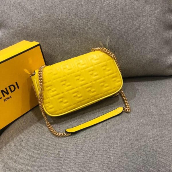 Fendi Baguette Chain Midi Yellow - Image 3