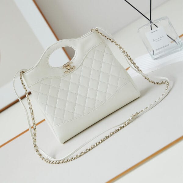 CHANEL 31 Mini Shopping Bag White - Image 2