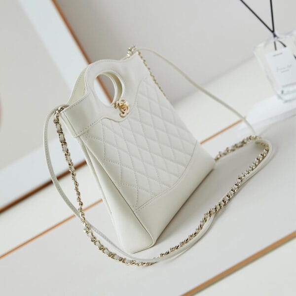 CHANEL 31 Mini Shopping Bag White - Image 3