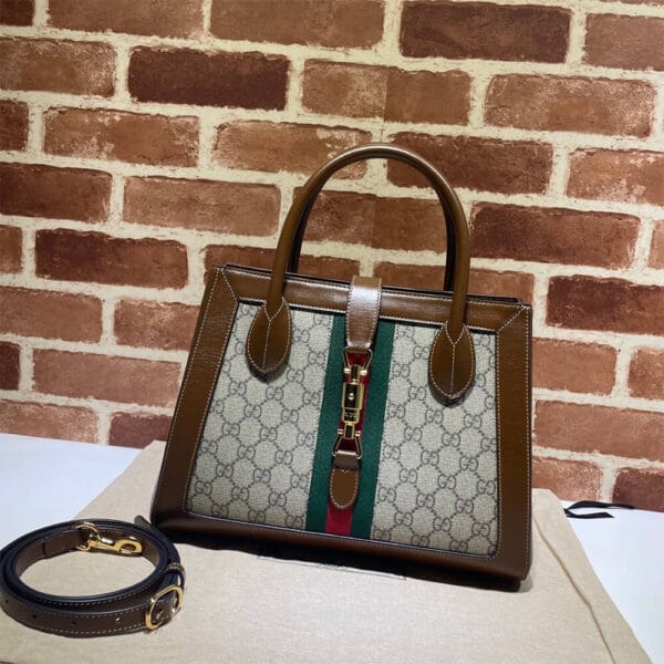 GG Jackie 1961 medium tote bag Medium grey - Image 2