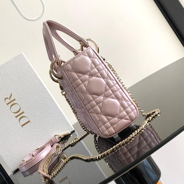 Mini Lady Dior Bag White - Image 3