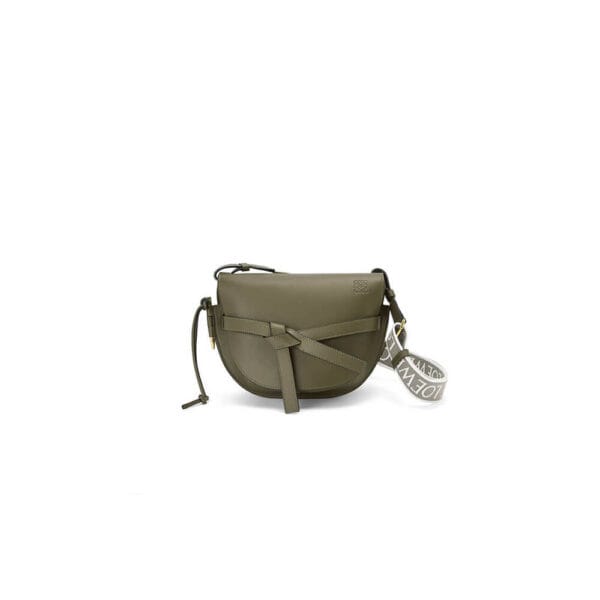 Loewe Small Gate bag in soft calfskin and jacquard black