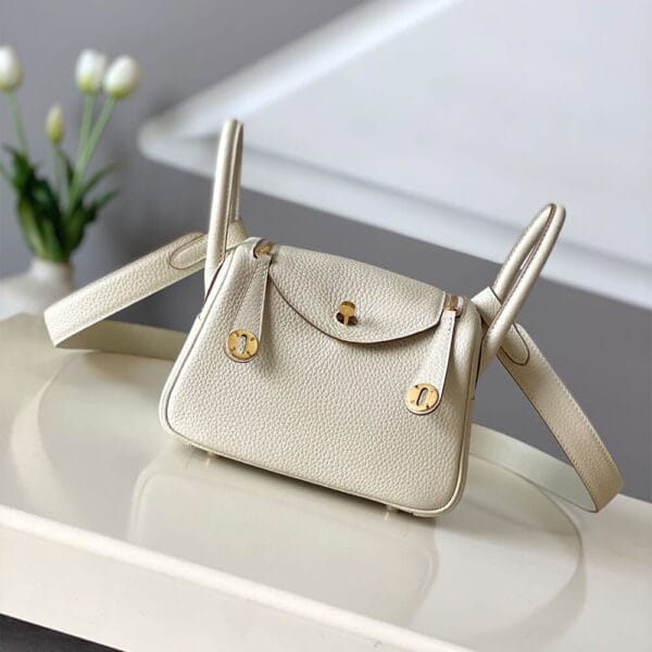 Hermes Lindy Mini Bag Beige - Image 2