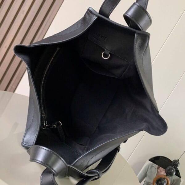 Loewe Small Hammock bag in soft grained calfskin black - Image 8
