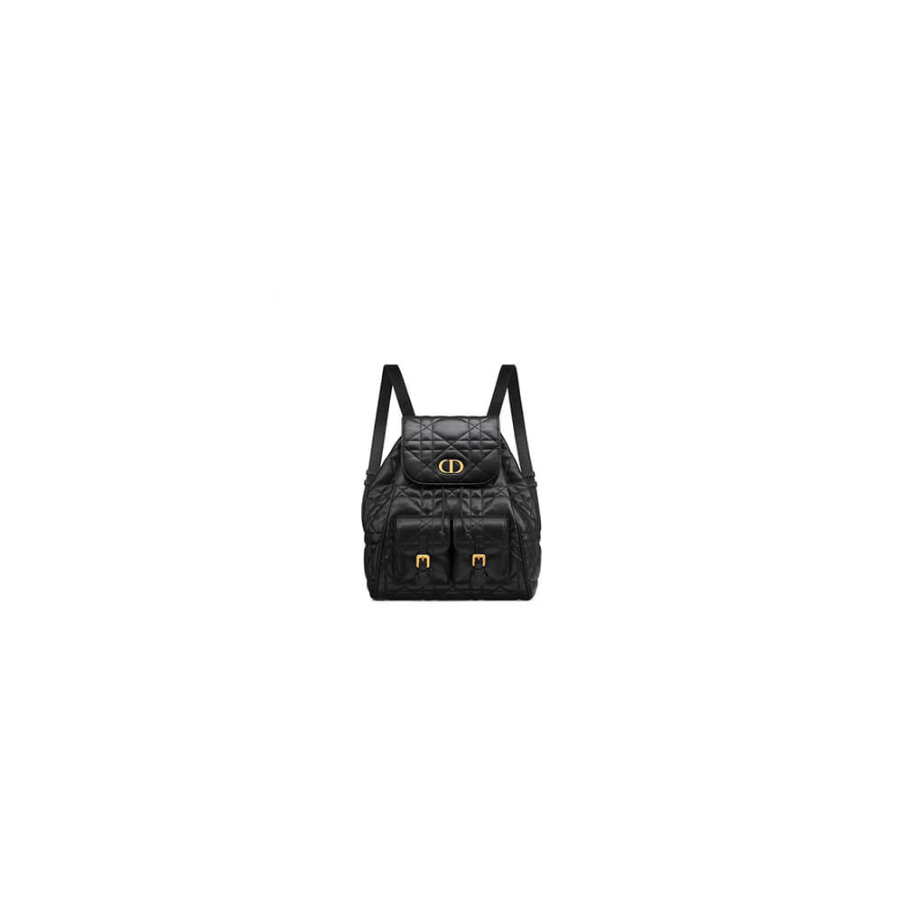 Medium Dior Caro Backpack black