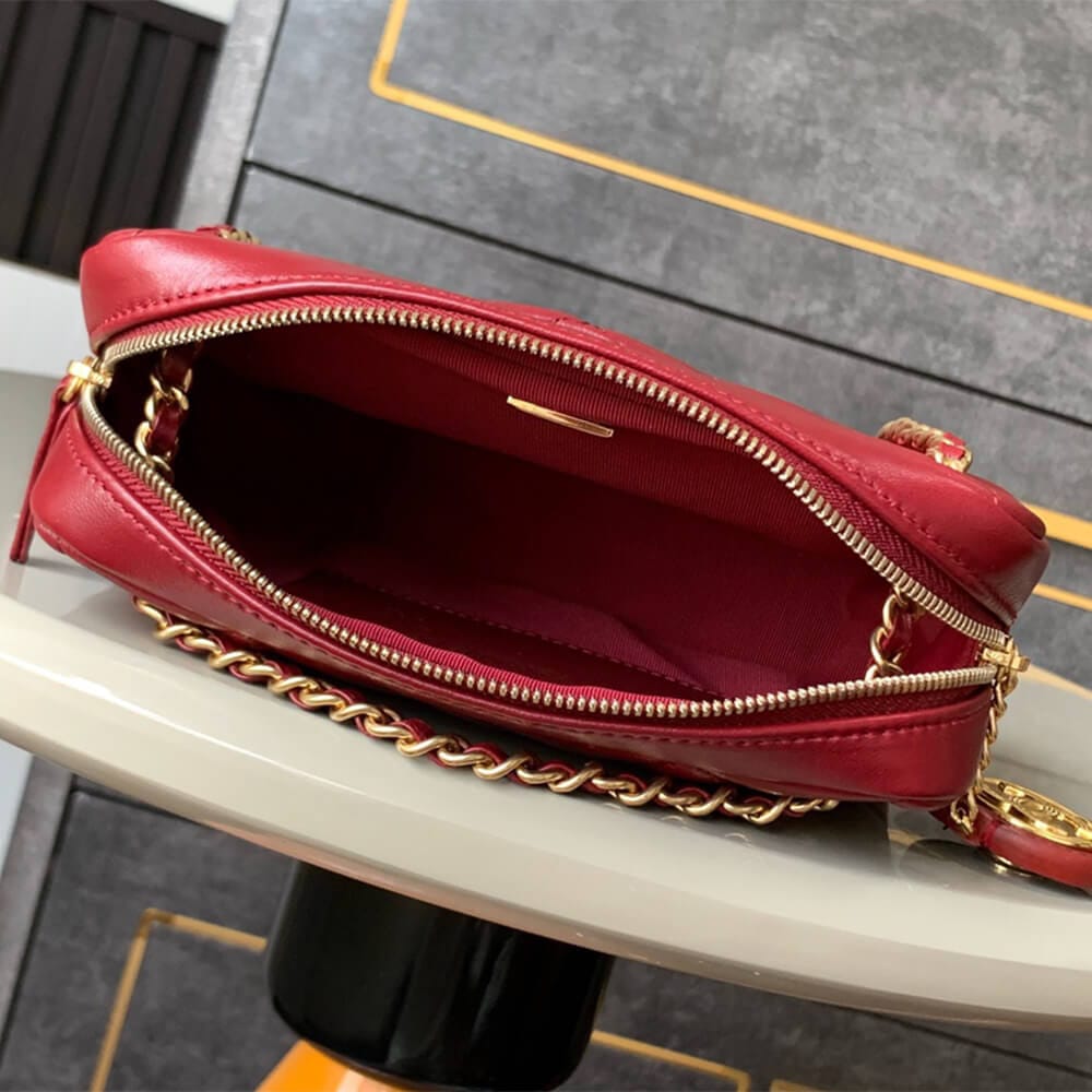 CHANEL Mini Camera Case Khaki - Image 8