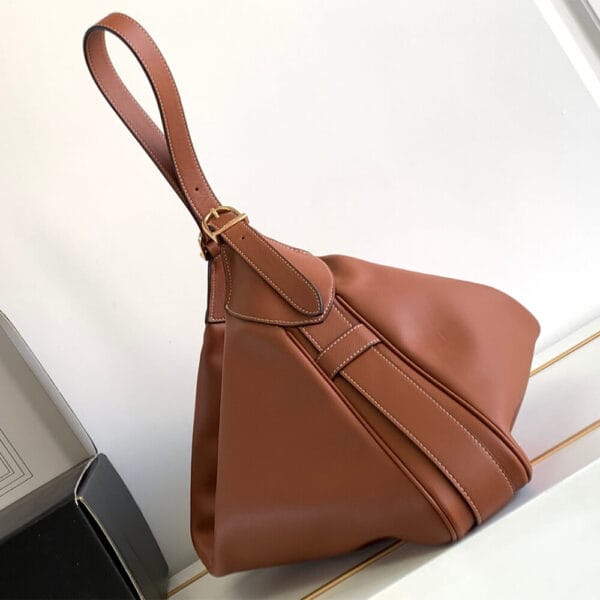 CELINE Large Romy bag in soft calfskin Khaki - Image 3