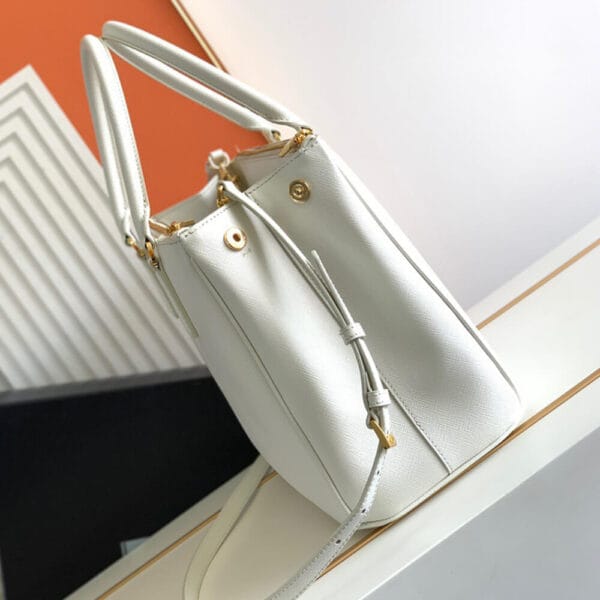 Large Prada Galleria Saffiano leather bag Beige - Image 3