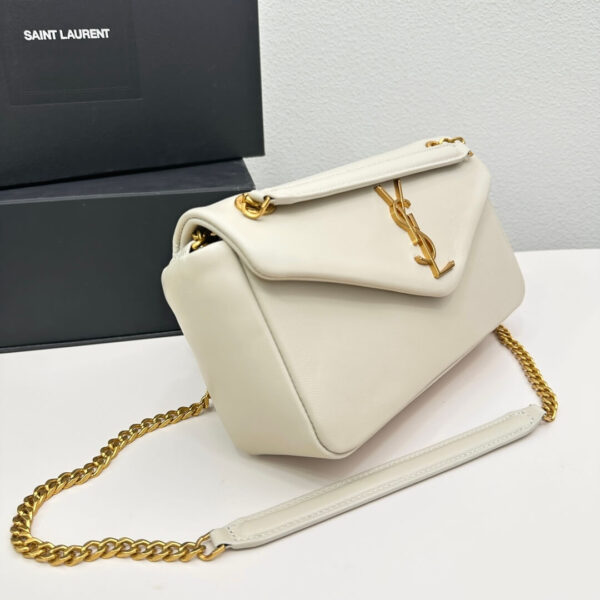 YSL CALYPSO small in plunged lambskin Beige - Image 3