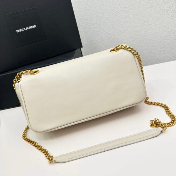 YSL CALYPSO small in plunged lambskin Beige - Image 4