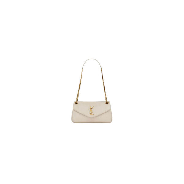 YSL CALYPSO small in plunged lambskin Beige