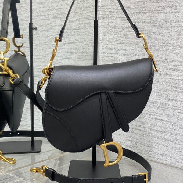 Dior Saddle Bag with Strap black - Image 2