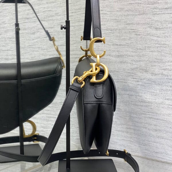 Dior Saddle Bag with Strap black - Image 3