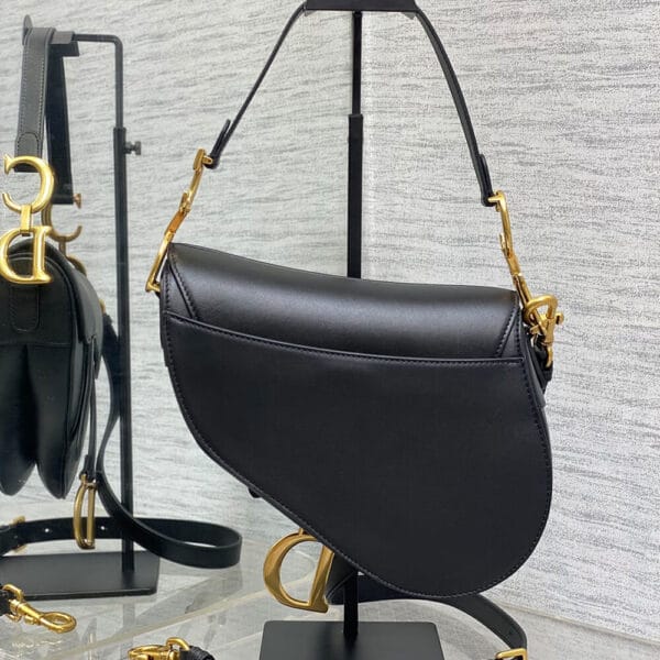 Dior Saddle Bag with Strap black - Image 4