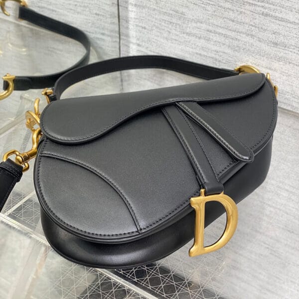 Dior Saddle Bag with Strap black - Image 5