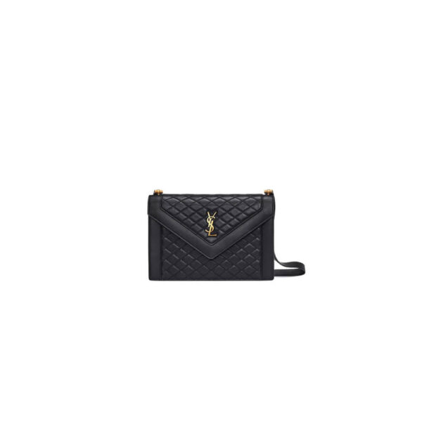 YSL Quilted Gaby Shoulder Bag black