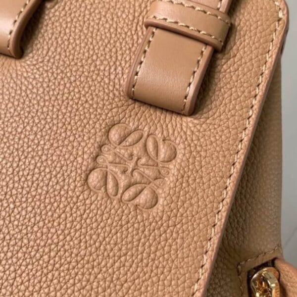 Loewe Small Hammock bag in soft grained calfskin Khaki - Image 6