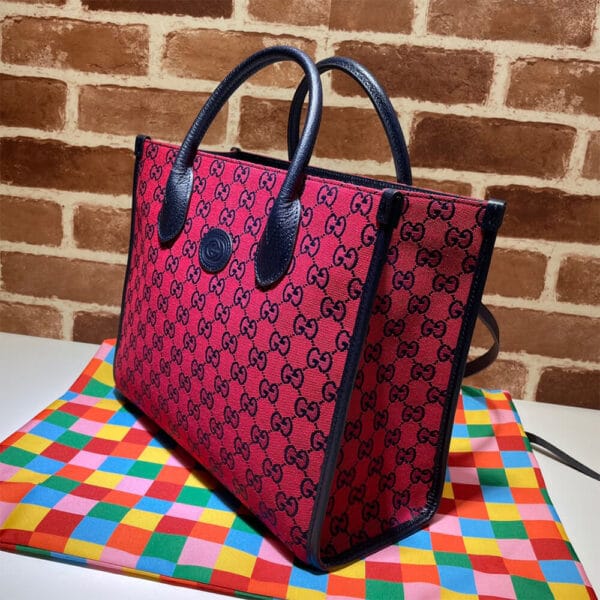 GG Multicolour small tote bag Pink - Image 3