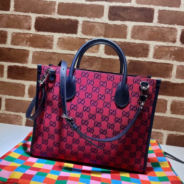 GG Multicolour small tote bag Pink - Image 4