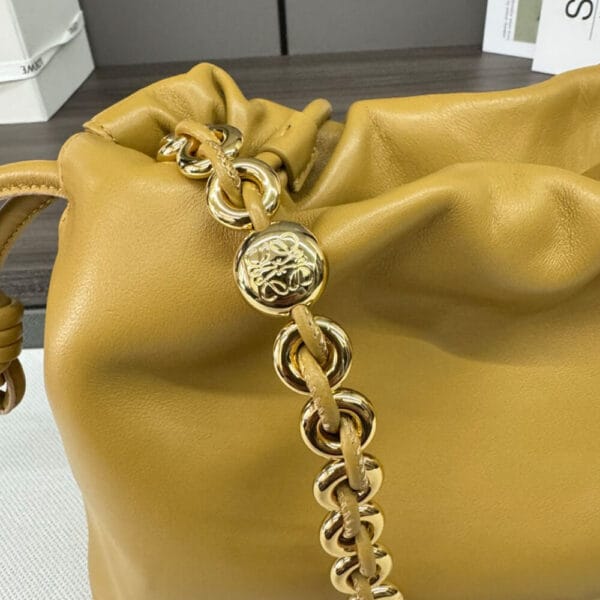 Loewe Medium Flamenco purse in mellow nappa lambskin Khaki - Image 6