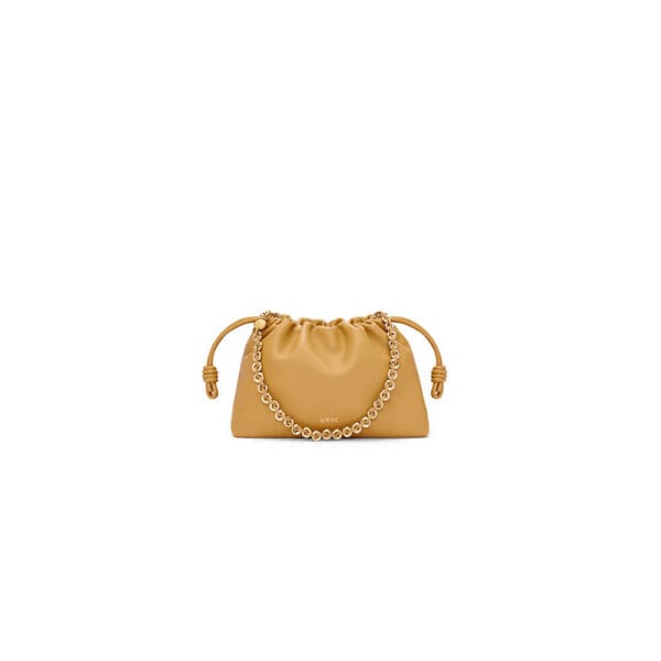 Loewe Medium Flamenco purse in mellow nappa lambskin Khaki