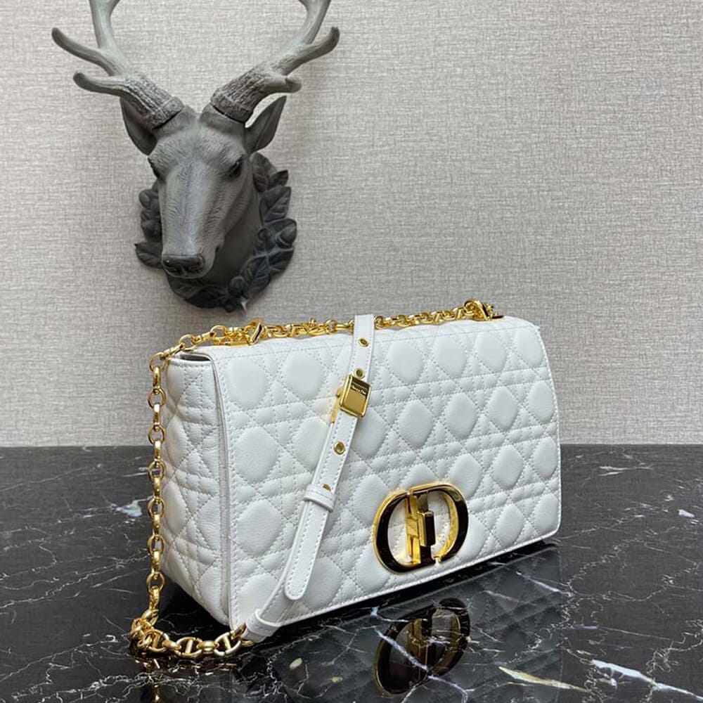 Large Caro Handbag Beige - Image 3