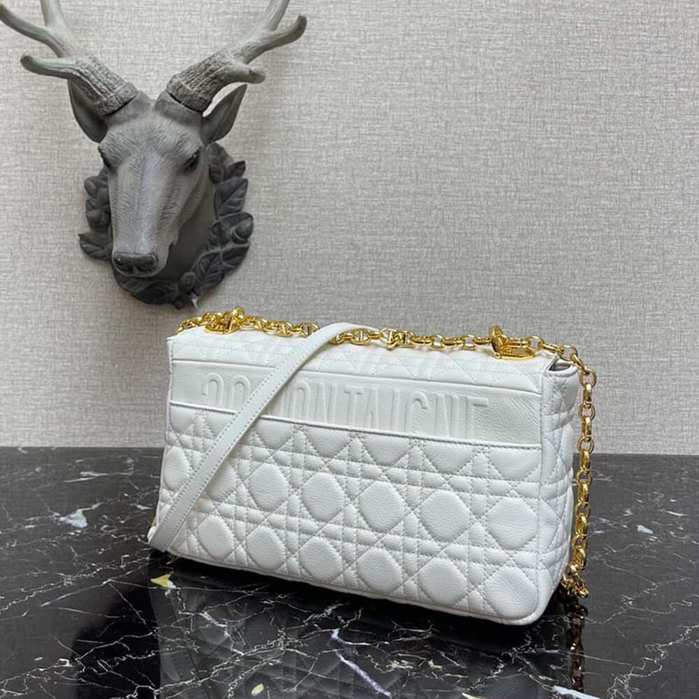 Large Caro Handbag Beige - Image 4